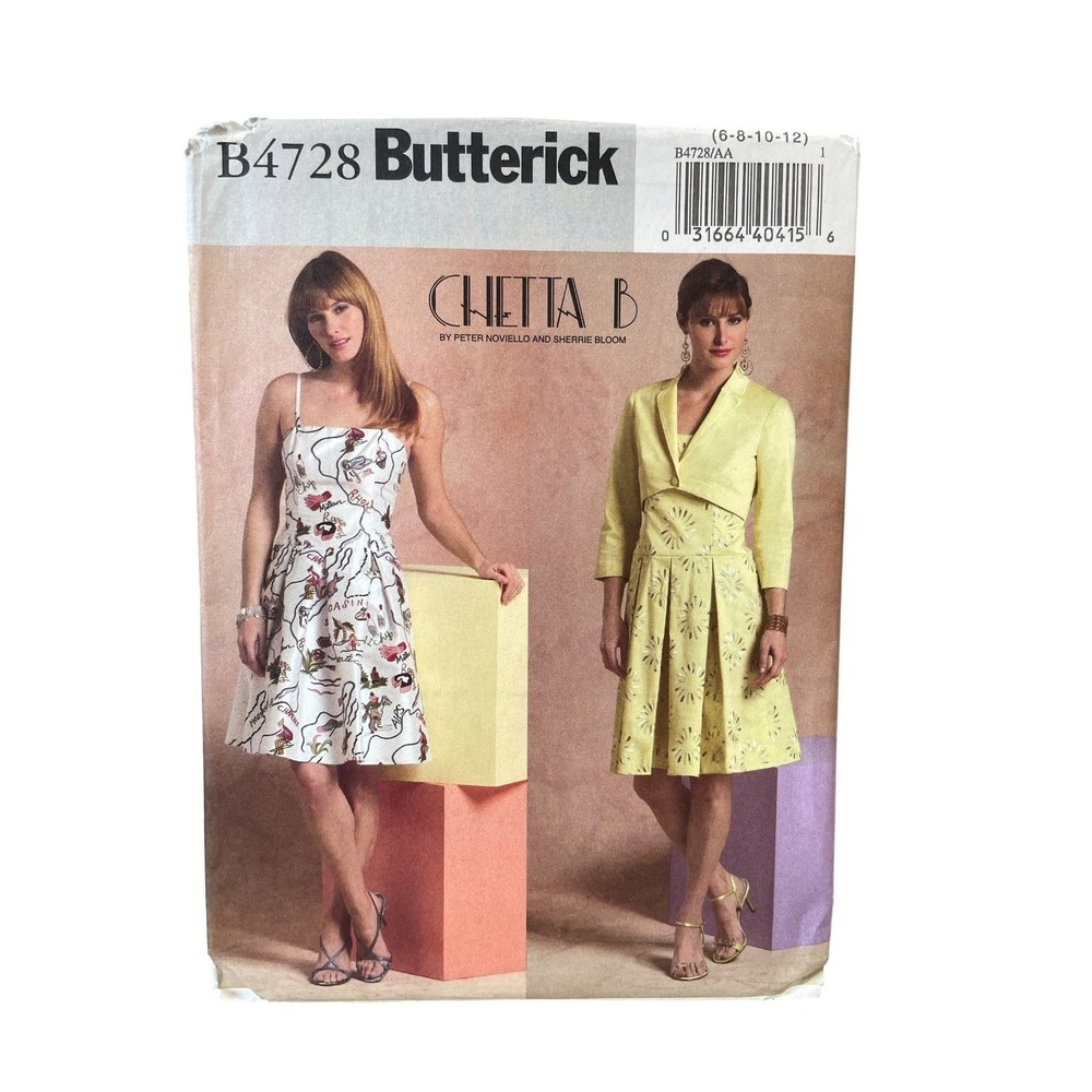 Butterick B4728 Jacket Dress Skirt Misses' Petite Size 6 8 10 12
